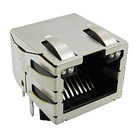 Stewart Connector SS-60300-101 Modular 2.5G  5G and 10G Single Port Horizontal Jack  with Panel Grounds and Bi-Color LEDs