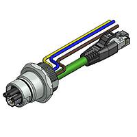 Amphenol CONEC 57-02614 Ethernet Cables / Networking Cables ENP-17-1-FSPBU2PEDST4-V3-45S-RS8.33-2/2/G6/150/034