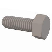 Essentra Components 50M050080J014 Machine Screw Hex Unslotted Bolt, M5 X .8 Thread, 14mm Lg