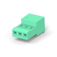 AMP Connectors - TE Connectivity 3-641193-3 Receptacle Housing 03P MTA100 CONN ASSY GRN LF