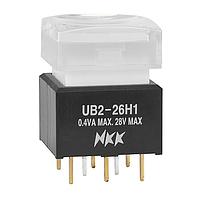NKK Switches UB226SKG035C-1JB Pushbutton Switches DPDT PB LATCH RED ON-ON