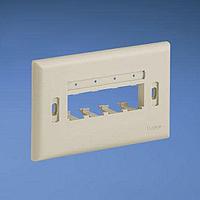 Panduit UICFPH4IW Faceplate Faceplate, 4 Port, Classic, Horizontal,