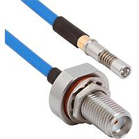 Amphenol SV Microwave FBSMA-085-S12DSMPM-180 RF Cable Assemblies SMA BKHD F  SMPM (Size 12) 18"Cable