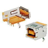 Kycon KUSBXHT-AS1N-O-HRF USB Type A Connectors USB PCB ORNGE R/A A-TYPE HIGH TEMP