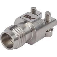 Amphenol SV Microwave 1621-60075 PCB Connectors 2.4mm Female Solderless PCB Edge Launch Connector, 2 Hole