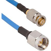 Amphenol SV Microwave 7012-1085 RF Cable Assemblies SMP F QB to SMA M C/A for .085 OAL 6"