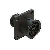 Amphenol SINE Systems FLS010N3W3S03 Connectors 6 POS SQUARE FLANGE RECEPT