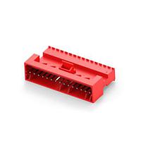 AMP Connectors - TE Connectivity 4-647000-5 Plug Housing 15P MTA100 PSTD CON ASY LF WHT W/RD STRP