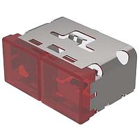 EAO 03-902.2/2 Panel Mount Indicators / Switch Indicators LENS SQ FLT TPT ORNG