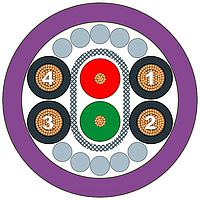 SIEMENS 6XV18307BN20 Hybrid Cable SIMATIC NET,PROFIBUS ECOFAST HYBRID,20M