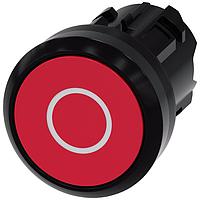 SIEMENS 3SU10000AB200AD0 Flat Button PUSHBUTTON, MOM, RED, FLUSH