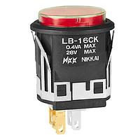 NKK Switches LB16CKW01-5C05-JC Pushbutton Switches STD SIZE PUSHBUTTON ILLUMINATED/SNAP-IN