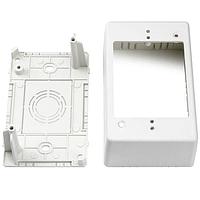 HellermannTyton TSRPFW-JB2 Wire Ducting & Raceways Single Gang Junction Box, 2.0" Deep, PVC, Office White, 1/bg
