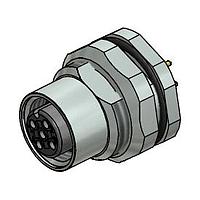 Amphenol CONEC 43-01027 Connectors 5P PCB SOLDER M12 BACK MNT SCKT