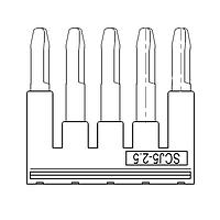 Amphenol Anytek SCJ0525RD00G Bridge Jumper Bridge Jumper SCJ5-2.5mm2  5pins