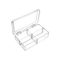 Flambeau A221 Multiple Compartment Four-Compartment Box 4 3/8" x 2 5/8" x 1" (11.11 x 6.67 x 2.54 cm)