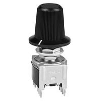 NKK Switches MRB24B-CA Rotary Switches DP 3 POS SHAFT ACUTR BRKT PC BLK TIP KNO