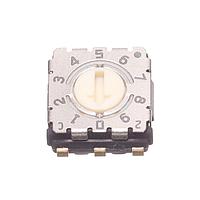 Nidec Components S-7010EA Rotary Switches smd 7mm code decimal real, top adj., J hook