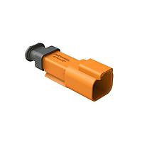 Amphenol SINE Systems AT04-2P-SR02ORG Receptacle 2 Position, Receptacle, Pin, SR02 Strain Relief (Reduced Diameter Seal), Orange Body