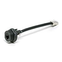 Amphenol LTW RDP-5SPFFP-SCM7B10 Cat 5e RJ, Large Size, Plastic, 1.5A, Cat 5e, Circular, Screw Thread, PCB Board to Plug, Receptacle With Cable/Wire, Length 100mm, IP67 Mated