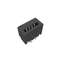 Amphenol FCI HFW4S-2STE1HLF Board Mount 1.00mm Flex Connector, HFW Straight series, 4 Position, Top Entry Surface Mount, Tin plating, Non-ZIF, Halogen-free .