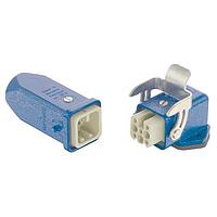 HARTING 10360080010 Headers & Wire Housings Han-Kit-Ex8D Crimp - Han Ex 8D, 8pins, straight hood, angled housing  (IECEx Intrinsically Safe - IEC EN 60079)