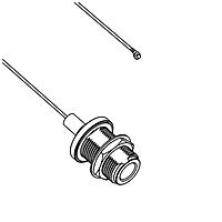 Amphenol RF 095-909-155-004 RF Cable Assemblies N-Type Jack to AMC RG-178 cable 200 mm