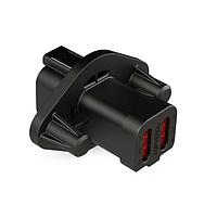 Amphenol SINE Systems AT04-6P-PM13 Connectors 6 Pin Rcpt Panel Mnt Self-Thread Blk Cap