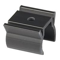 Essentra Components V-1002 Cable Mounting & Accessories Clip,Screw Mnt,Black,.38 in Hold Dia