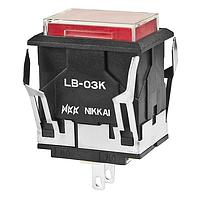 NKK Switches LB03KW01-5C05-JC Panel Mount Indicators / Switch Indicators RECT BLACK BODY 5V RED LED CLR/RED CAP