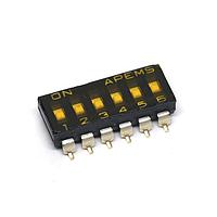 APEM DMR06T DIP Switches Srfce mnt-IC typ Dip 6 pos- Recessed act