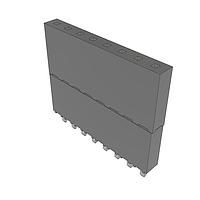 Samtec ESW-108-58-L-S Stackthrough .100" Elevated Socket Strip