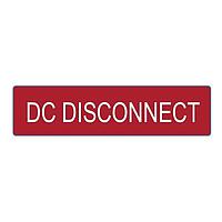 HellermannTyton 596-00757 Solar Label Solar Label, DC DISCONNECT, 4.0" x 1.0", VL, Red, 50/roll