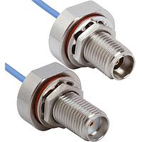 Amphenol SV Microwave FB292-047-FBSMA-180 RF Cable Assemblies 2.92mm BKHD F  SMA BKHD F 18"Cable