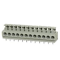 Same Sky (formerly CUI Devices) TBL001-500-12GY-2GY Fixed Terminal Blocks Terminal block, screwless, 5.00, horizontal, 12 poles, cool gray