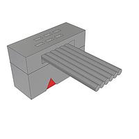 Samtec FFSD-03-S-20.00-01 IDC Socket Cable .050" Low Profile Tiger Eye(TM) IDC Ribbon Cable Assembly