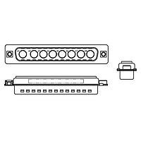 Amphenol CONEC 3008W8PXX99A30X Mixed Contact D-Sub Connectors 8W8 Plug No contacts loaded