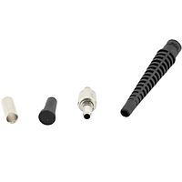 Amphenol Fiber Optics 905-150-5008 SMA Optical Connector SMA Fiber Optic Connector, 225um, MM, Stainless Steel Body & ferrule, Knurl Nut, Dust Cap, Crimp & Black Boot