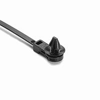 HellermannTyton 157-00246 Cable Tie Mounts 1-Piece Cable Tie with Fir Tree Mount, 12.5mm Offset, 8.5"L, 6.1 - 6.9 mm or 6.1 - 6.6 mm (hexagonal) Mounting Hole, PA66HIRHSUV, Black, 500/bg