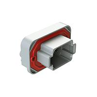 Amphenol SINE Systems AT13-08PA-BM04 Connectors RA Flng Mnt PCB Rcpt 8POS Gry Tin Cont A