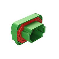 Amphenol SINE Systems AT15-08PC-BM03 Connectors Str Flng Mnt PCB Rcp 8POS Grn Tin Cont C