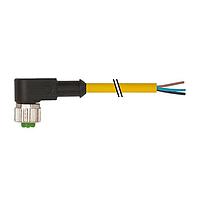 Murrelektronik 7000-12321-0330500 Sensor Cables / Actuator Cables M12 female 90 with cable, PUR 3x0.34 ye UL/CSA+drag chain 5m