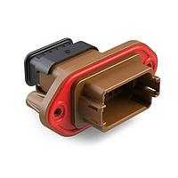 Amphenol SINE Systems AT04-12PD-PM15 Receptacle 12 Position Receptacle, Pin, Panel Mount, Key D, Self-Threading, Strain Relief