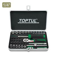 TOPTUL GCAD3802 1/4" DR. Socket Set (38pcs; 12PT)