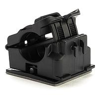 HellermannTyton 156-02723 Cable Mounting & Accessories Adhesive Mount Ratchet Clamp, 0.50 - 0.77" Bundle Dia, MB5A, PA66HIRHSUV, Black, 25/bag