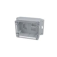 Bud Industries PN-1323-CMB Electrical Enclosures IP65 NEMA 4X Box with Clear Cover and Mounting Brackets (4.5 X 3.5 X 2.2 In)