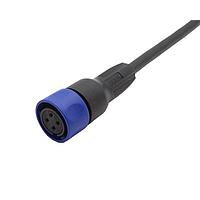 Bulgin PXP4000/001/06S Sensor Cables / Actuator Cables Pre-wired Flex Cable Connector - 1m - 6 Contacts - Socket