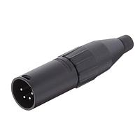 Amphenol Audio AC4MBJ Cable Connectors 4 Pole XLR Male Cable Connector Large Cable Clamp Black Finish