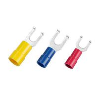 KS Terminals FSVY1-3.7 Flanged Spade Vinyl, Molded Easy Entry Flange Spade, 22-16 AWG, #6