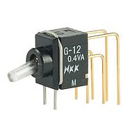 NKK Switches G12JVF Ultra miniature fully illuminated toggles SPDT ON-NONE-ON GRN